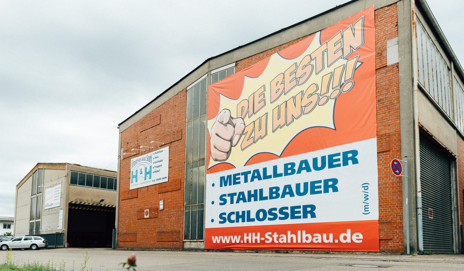 Karriere bei H&H Eisen-Müller: Mitarbeiter in der Stahlbau-Fertigung in Fellbach